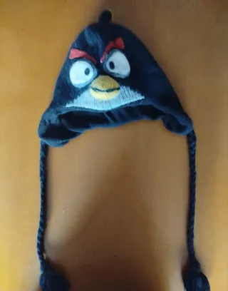 Gorro Angry Birds Negro Lana
