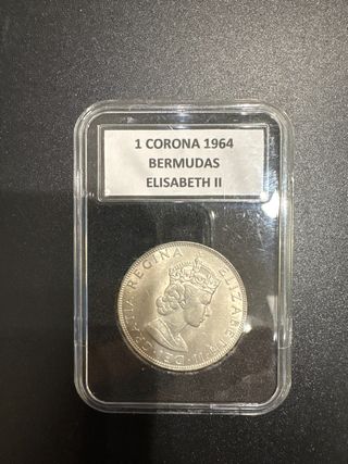 1 Corona 1964 Bermuda Elisabet II Argento 500