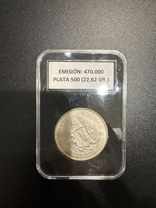 1 Corona 1964 Bermuda Elisabet II Argento 500