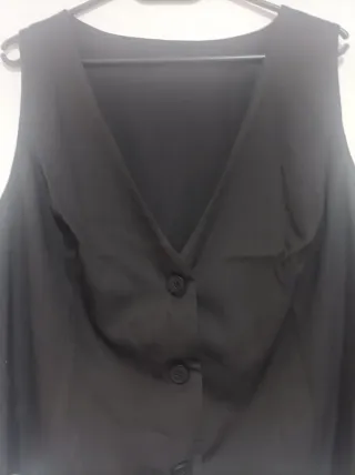 Chaleco negro mujer talla única