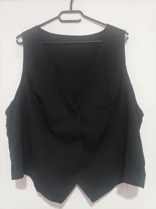 Chaleco negro mujer talla única