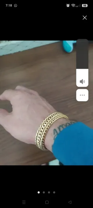 Pulsera de oro laminado