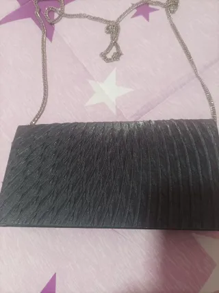 Cartera de fiesta plateada