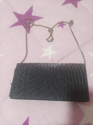 Cartera de fiesta plateada