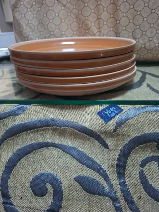 5 Piatti in terracotta francese