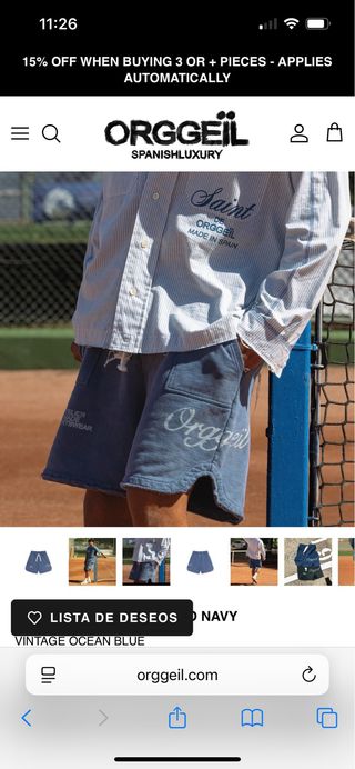 Orggeil  Pantalones Cortos Algodón Talla L