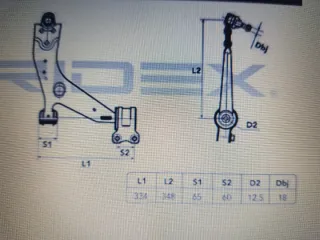 Brazos Suspensión Volvo S40