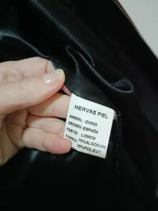 Chaqueta de Piel HervásPiel Negra