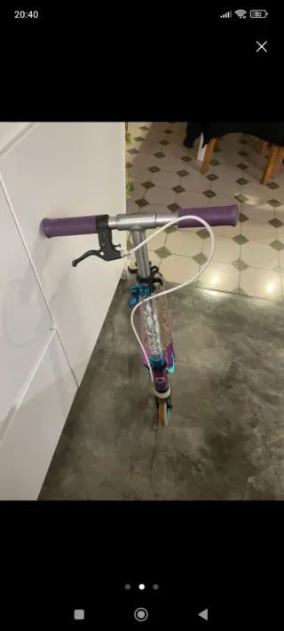 Patinete Oxelo 6 Lila Ruedas Blancas