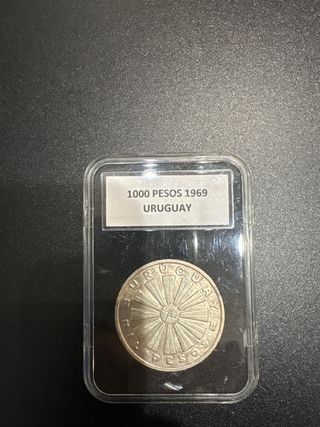 1000 Pesos Uruguay 1969 Argento 900/1000.