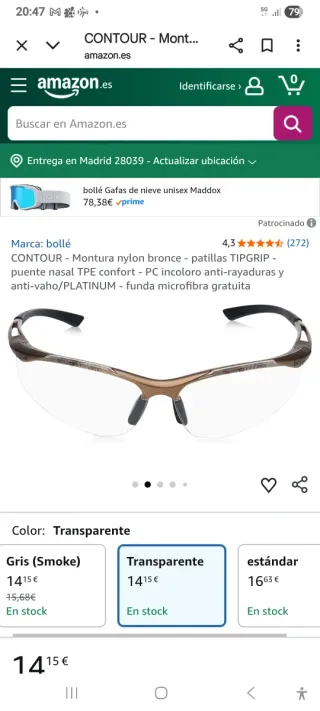 Gafas y mascarillas Bolle