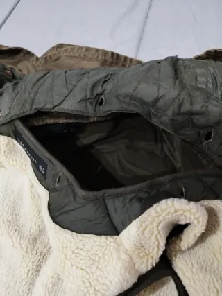 Parka Chaleco Desmontable Verde Militar