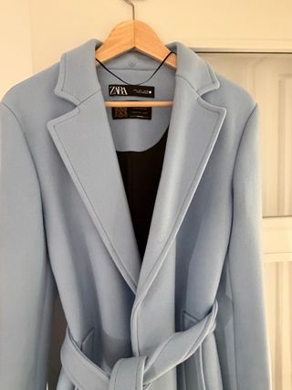 Abrigo Lana Manteco Zara Woman T L Azul - T L