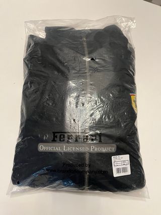 Sudadera Ferrari Cremallera Negra
