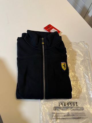 Sudadera Ferrari Cremallera Negra
