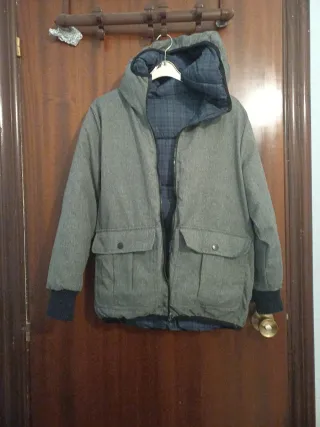 Cazadora reversible gris y azul T 11-12