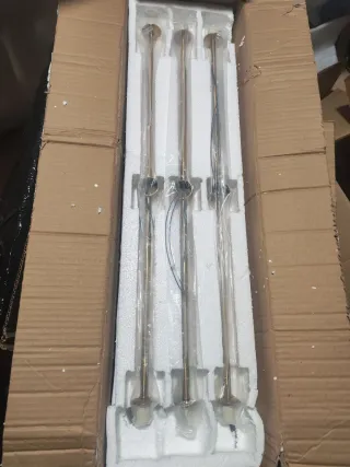 Lampada a sospensione in oro metallo e cristallo