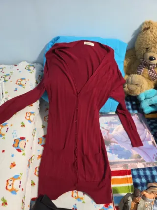 Chaquetilla burdeos larga