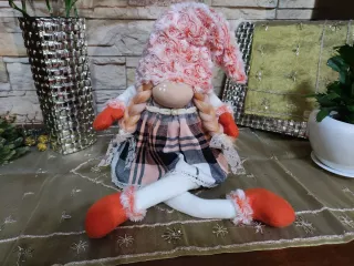 Gnoma Natale in tessuto e pile