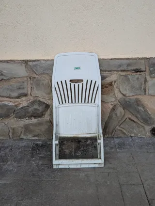 Silla plegable de playa blanca