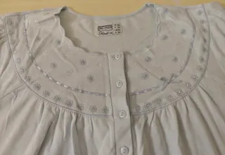 Camisón azul mujer manga larga.