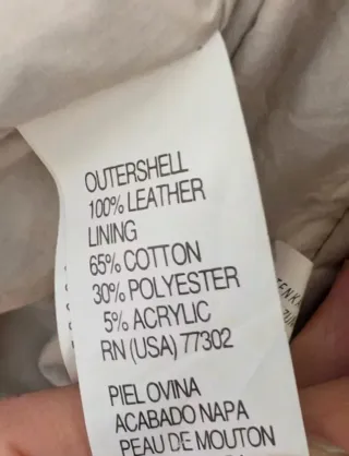 Cazadora piel napa  verde .