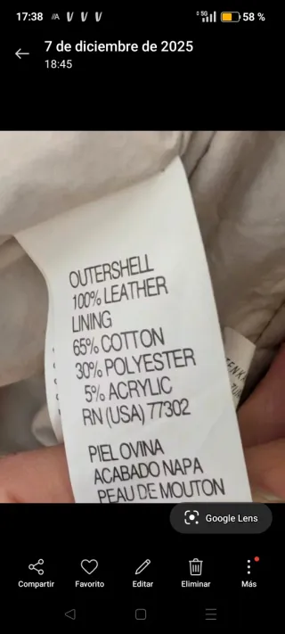 Cazadora piel verde .