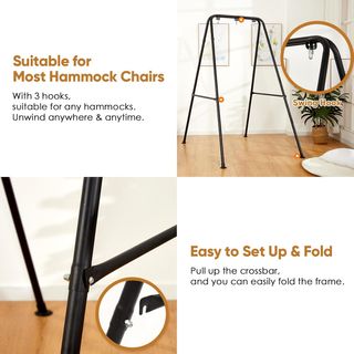 Soporte Plegable Hamaca Acero 113x143x180cm