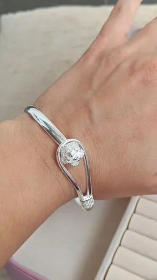 Pulsera Plata Flor