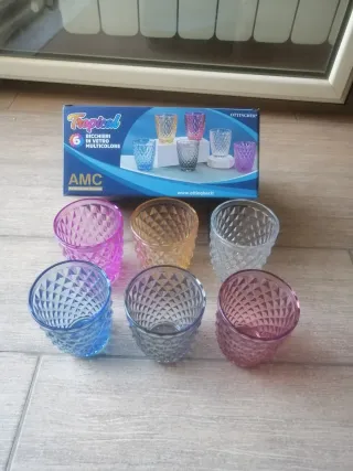 Set 6 Bicchieri Colorati