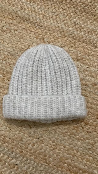 Gorro de lana tejido blanco