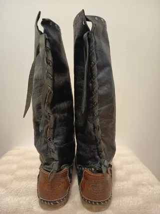 Botas Indianinis Héctor Cuero Negras Talla 38