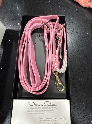 Collar y Correa Perro Oscar de la Renta Rosa