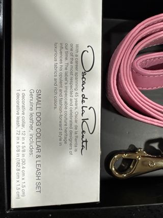 Collar y Correa Perro Oscar de la Renta Rosa