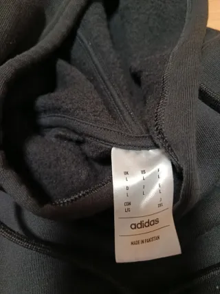 Sudadera Adidas Negra con Rayas Blancas