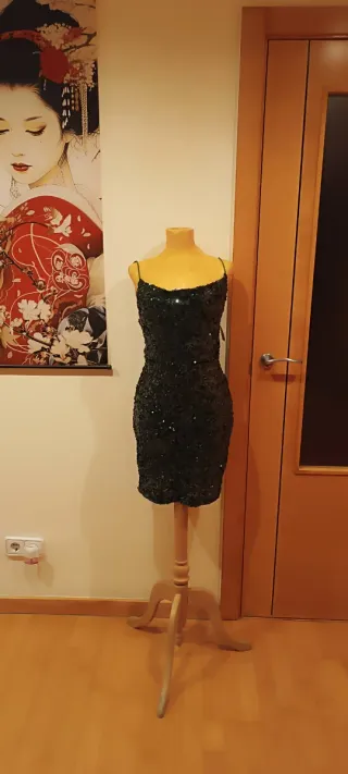 Vestido lentejuelas verde