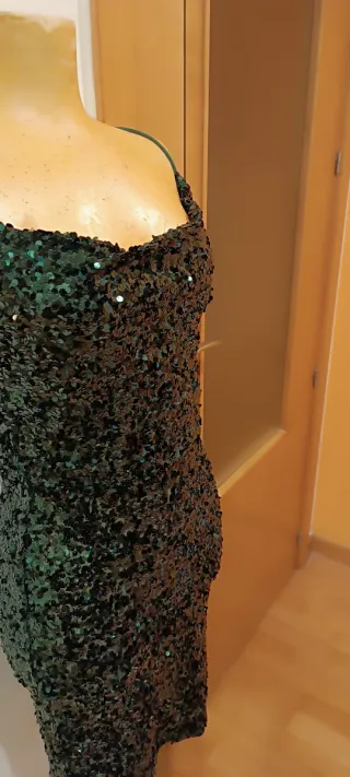 Vestido lentejuelas verde