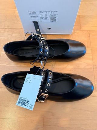 Bailarinas H&M Piel Negra