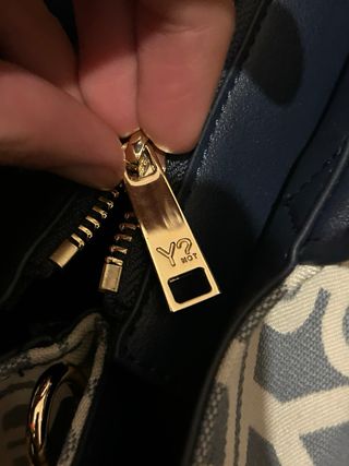 Borsa Y? Milano Beige/Blu con Logo