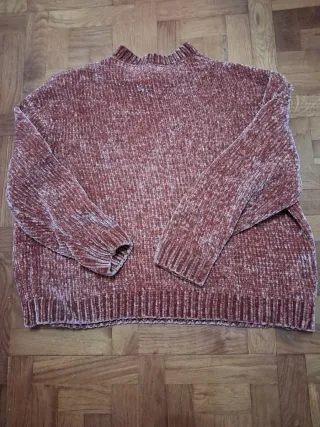 Jersey chenilla mujer rosa