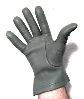 GUANTES GRISES DE PIEL CUERO MUY FINO Y SUAVE