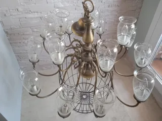 Lámpara araña bronce original