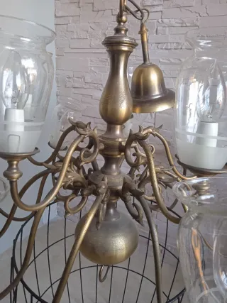 Lámpara araña bronce original