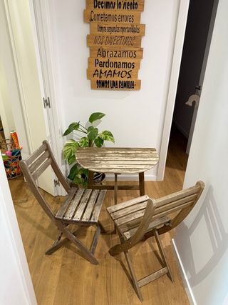 Mesa y Sillas Jardín Madera