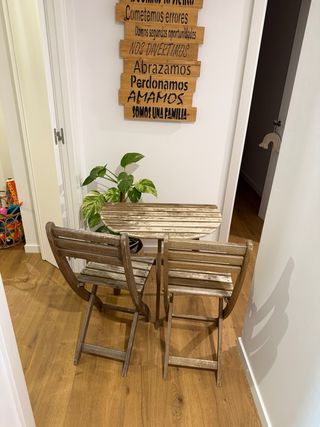 Mesa y Sillas Jardín Madera