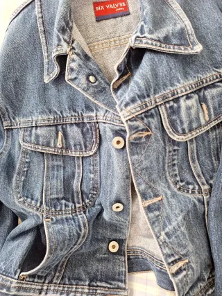 Chaqueta tejana SIX VALVES azul