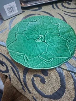 4 Piatti di maiolica francese verde