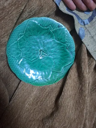 4 Piatti di maiolica francese verde