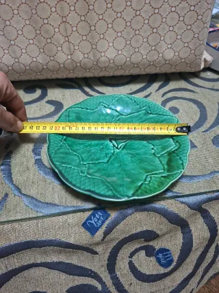 4 Piatti di maiolica francese verde