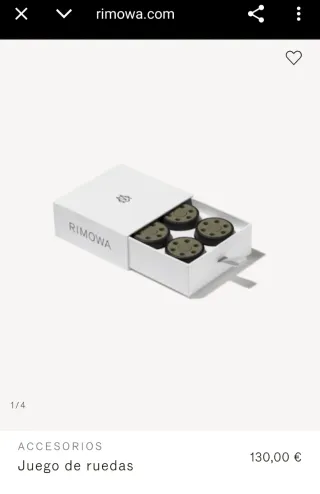 Ruedas Maleta Rimowa Negras (4 unidades)